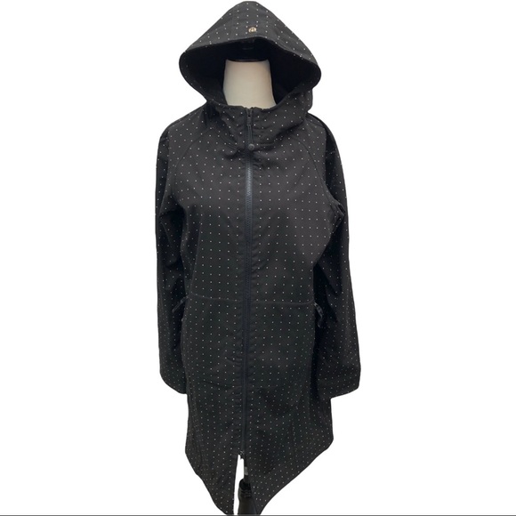lululemon athletica Jackets & Blazers - RARE Lululemon Apres Yoga Polka Dot Rain Coat EUC